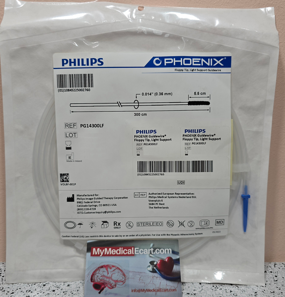 Philips PG14300LF Phoenix® Light Support Guidewire, 300cm length, Box 0f 5