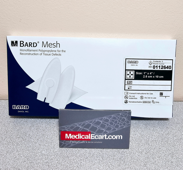 0112640 SURGICAL MESH VENTRAL/INGUINAL HERNIA REPAIR NON-ABSORBABLE MONOFILAMENT POLYPROPYLENE 1"X4" RECTANGLE
