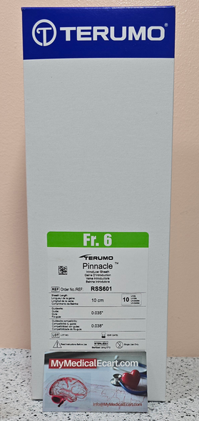 RSS601, Terumo, Pinnacle, Introducer, Sheaths, 6Fr.