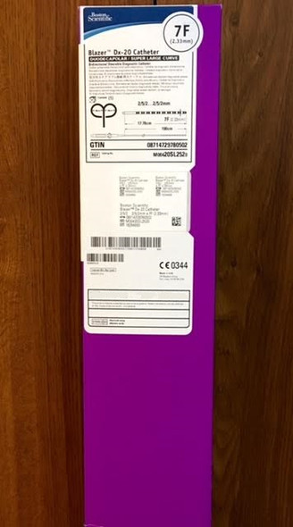 20SL2520 Boston Scientific, Blazer Dx-20 Catheter 2/5/2...2/5/2mm x 7Fr (2.33mm) Duodecapolar / Super Large Curve. Box of 1