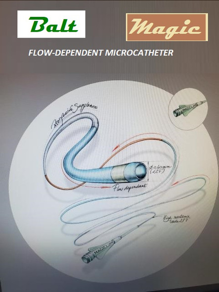 BALT 1.2 FlOW DIRECTED MICROCATHETER 180cm, 1.2Fr x 0,21mm= 0.008"
