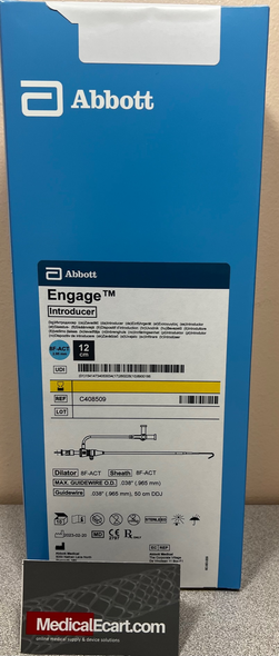 Abbott C408509  Engage™ 12 cm Introducer Sheaths with Guide Wire,  8Fr, 12cm,  x 0.038in, Box of 10