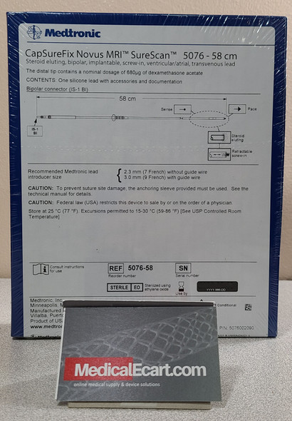 Medtronic 5076-58 CapSureFix Novus MRI™ SureScan™ 5076 - 58 cm Lead, Box of 01