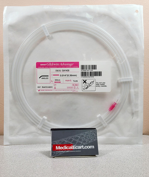 Terumo GA1430 Glidewire ® Advantage ™  Peripheral Guidewire, 0.014” x 300cm, Tip 1 cm, Tip Shape Angle. Box of 1 (RA*FA14301C)
