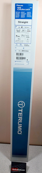 Terumo CG412 Radiofocus Glidecath Hydrophilic Coated Catheter, RF*ZM7410GA, 4Fr, 65 cm x 0.038", Tip Straight, Box of 5