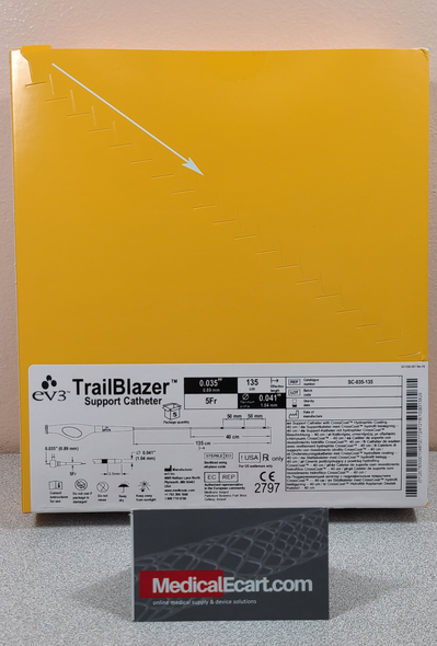 Medtronic EV3 SC-035-135 TrailBlazer Support Catheters 0.035" x 135cm. Box of 5