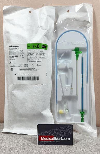 Terumo 20-1065 GLIDESHEATH™ SS Access, 6Fr X 10cm, ID 0.087", Tip ID 0.082", GuideWire 0.025" (0.64mm) X 45cm, Needle 20g X 1.4" (35mm), Box of 5