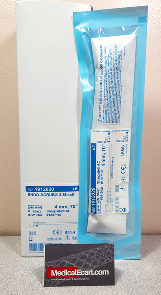 Medtronic 1912020 Endo-Scrub 2 Sheath 4mm, 70º, use with Medtronic, 1880154, Box of 05
