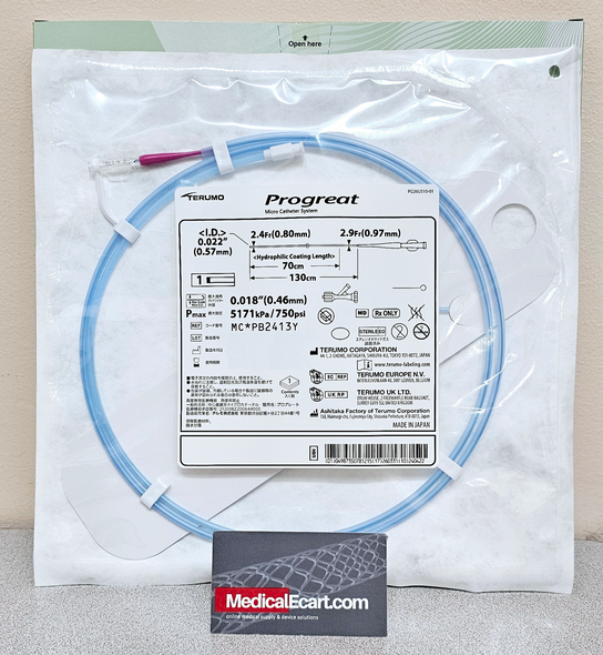 Terumo MC*PB2413Y PROGREAT® MicroCatheter System 2.4 Fr x 130 cm, Box of 01