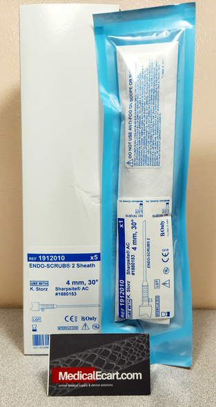 Medtronic 1912010 Endo-Scrub 2 Sheath 4mm, 45º, use with Karl Storz 7230BA, & Medtronic 1880153, Box of 05
