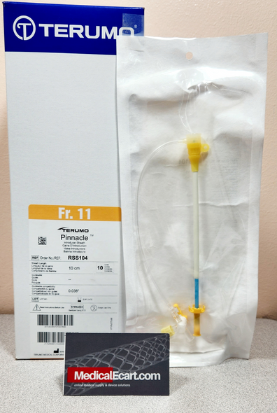Terumo RSS104 Pinnacle Introducer Sheath 11r x 10cm, Box of 10