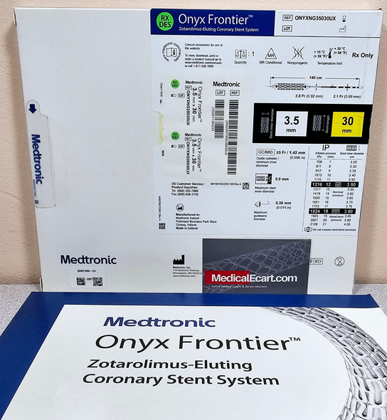ONYXNG35030UX Onyx Frontier™ DES (drug-eluting stent) 3.5mm X 30mm, Stent Coronary Box of 01