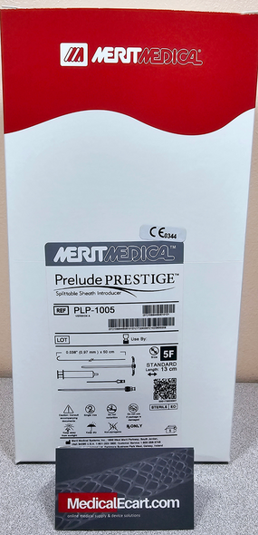 Medical PLP-1005 Prelude Prestige™ Splittable Sheath Introducer 5 Fr X 13 cm Sheath, 0.038" X 50 cm Guide Wire, 18G Needle, Hub Color Grey, Box of 05