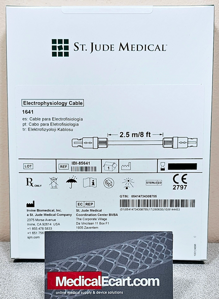 St. Jude Medical IBI-85641, Catheter Connection Cable 1641, Length 250 cm, for Therapy™ Ablation Catheters, Box of 01