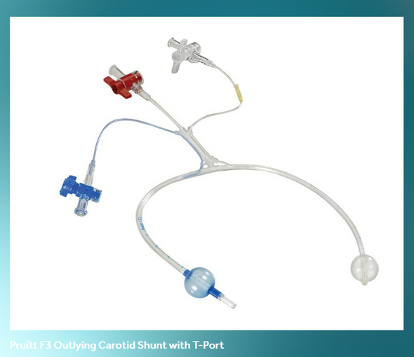 LeMaitre 2013-10 Pruitt F3® Carotid Shunts, Outlying Carotid Shunt with T-Port, Diameter 8 Fr X 31 cm Length. Box of 01