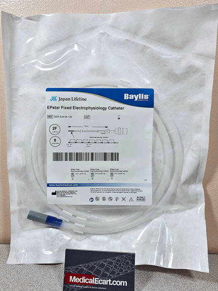 Baylis DCF-2-8-55-130  EPstar 2F Fixed Electrophysiology Catheter, 2Fr (0.67 mm) X 130 cm Length, with 8 Electrodes. Box of 01