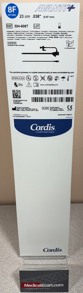 504-608T Cordis® AVANTI® + Mid-Length Sheath Introducer, 8 Fr X 23 cm Cannula, Box of 05