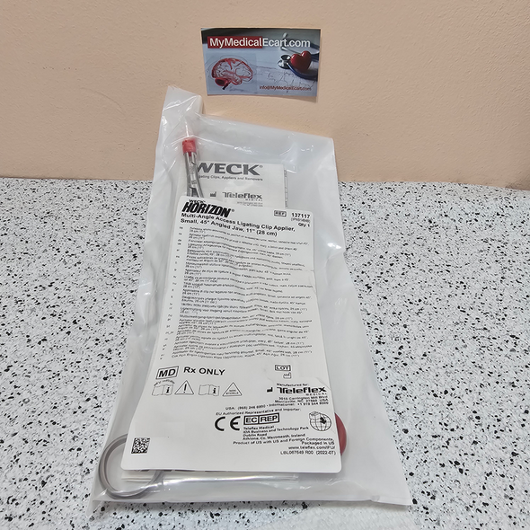 Weck® Horizon® 137117 Small-Wide Clip Size Open Applier, 11" (28 cm), Angled 45°, Pack of 01