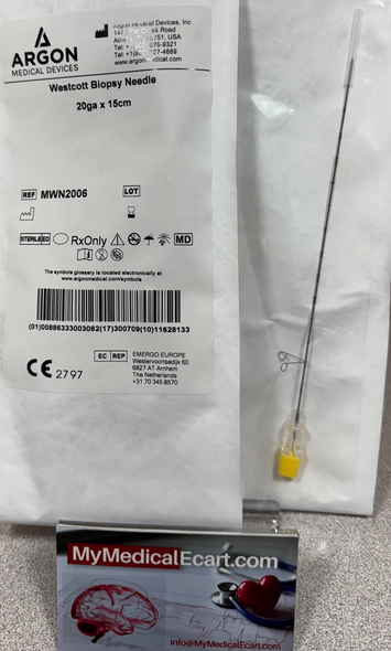 MWN2006 Fine Needle Aspiration (FNA) Westcott Biopsy Needles 20G x 15 cm, Box of 10