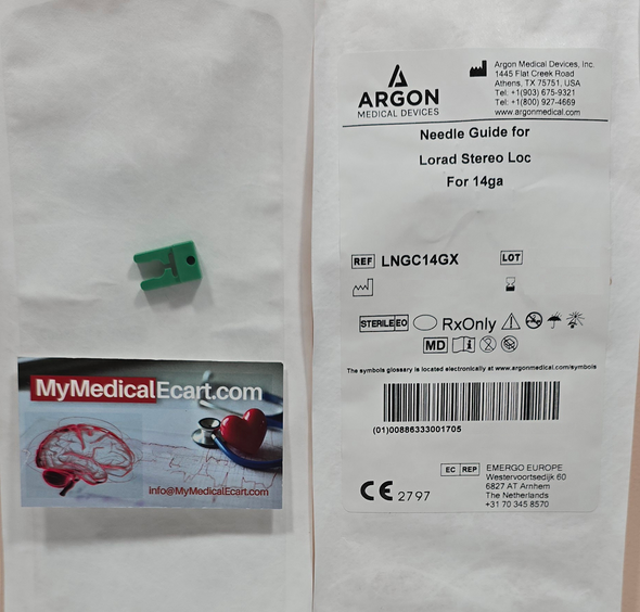 Argon LNGC14GX Lorad Needle Guides Closed type, fits 14G, Box of 20