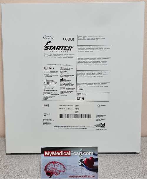 Boston Scientific M001491101 Starter™ 49-110 Guidewires (PTFE Coated), Moveable Core, 0.035" x 150cm, Taper 0 cm, Straight Tip. Box of 10