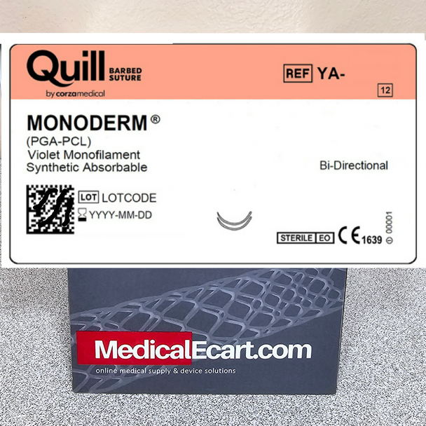 Quill™ Barbed Suture RS-1010Q Monoderm (PGA-PCL) Suture, Taper Point, Bi-Directional