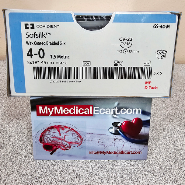 Covidien GS-44-M Sofsilk™ Silk Suture, Taperpoint, Box of 24