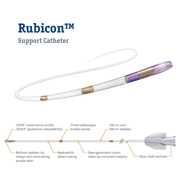 Boston Scientific H74939239018131 Rubicon™ 39239-01813 Support Catheter, 4 Fr X 135 cm, Guidewire compatibility 0.018", Straight Tip Shape, Box of 05