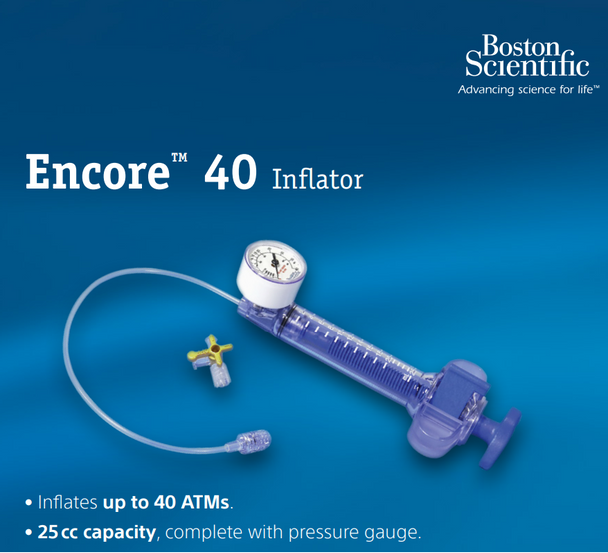 Boston Scientific M001394472540 Encore™40, 40ATM Inflation Device, 20 cc,  Box of 1