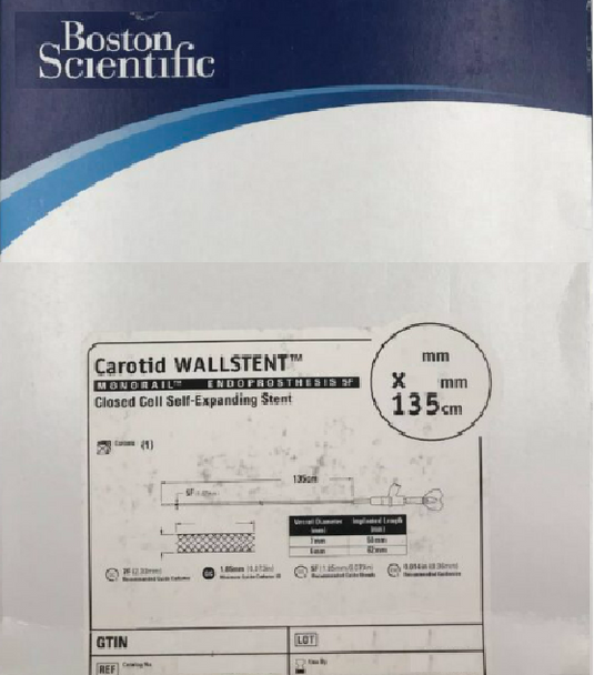 Boston Scientific, M001719000 Wallstent™ 71-900 Carotid WALLSTENT™ Monorail™ Endoprosthesis, 6mm x 22mm x 135cm, 5Fr Sheath Compatibility, Box of 01