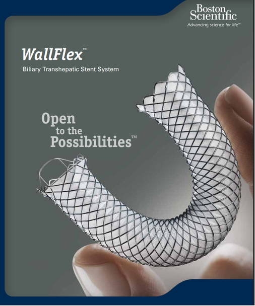 Boston Scientific, 57464 WallFlex™ M00574640 WallFlex™ Biliary Transhepatic Stent System, 8mm x 80mm x 75cm, Uncovered Stents. Box of 01