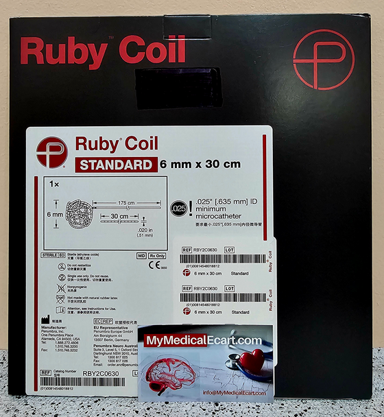 Penumbra RBY2C0630 Ruby® Coil STANDARD 6mm x 30cm. Box of 01
