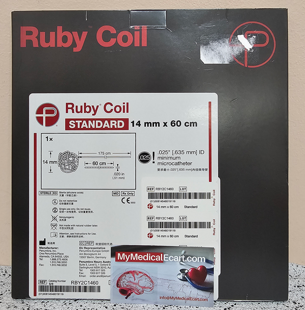 Penumbra RBY2C1460 Ruby® Coil STANDARD 14mm x 60cm. Box of 01