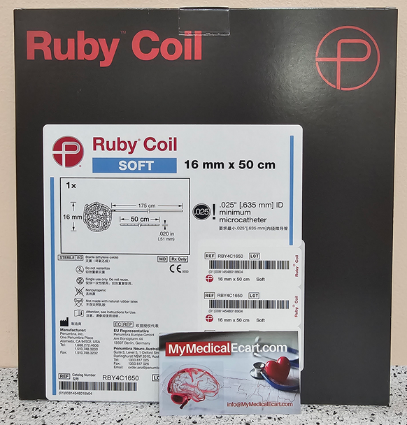 Penumbra RBY4C1650 Ruby® Coil SOFT 16mm x 50cm. Box of 01