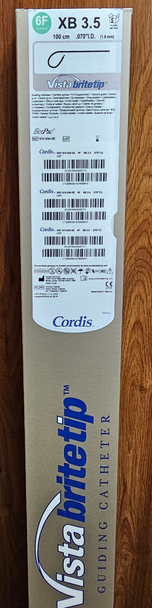 Cordis 6700540E VISTA BRITE TIP®, 670-054-0E Guiding Catheters 6Fr XB 3.5 (Extra Back-up 3.5) 100cm x .070" I.D. (1.8mm), ECOPAC® Five Pacs. Box of 05