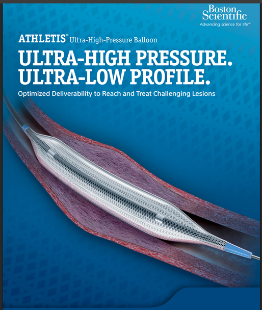 Boston Scientific H74939347050410 Athletis™ Ultra-High-Pressure Balloon, 6Fr, Balloon 5.0 mm X 40 mm, Shaft Length 135 cm, Pack of 01