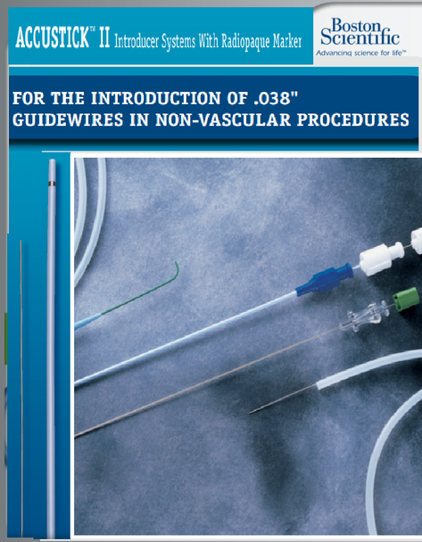 Boston Scientific M001207100 AccuStick™ II with RO Marker Introducer System, 20-710, with 0.038" J Tip Wire and 0.018" Nitinol Wire. Box of 01