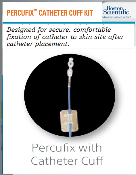 Boston Scientific M001207001 Percufix Catheter Cuff; PCC 20-700, Two Cable Ties; 6" x 8" Sheet of Transparent Moisture Vapor Permeable Dressing, Box of 10