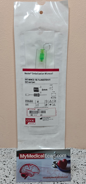 Cook G47341 Nester® Embolization Coil .018", 7cm x 6mm; MWCE-18-7-6-NESTER-01. Pack of 01