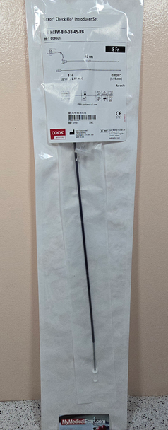 COOK G09601 Flexor ® Check-Flo ® KCFW-8.0-38-45-RB, Introducer Set, With Small Check-Flo® Valve, 8Fr., 0.038"x 45cm. Pack of 05