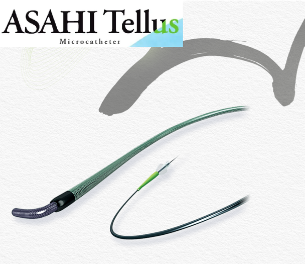 ASAHI TLS150-16K Tellus Microcatheter, 1.9F/2.8F, 150 cm Usable Length, Hydrophilic Coating 100 cm, Tip Shape Straight, Box of 01