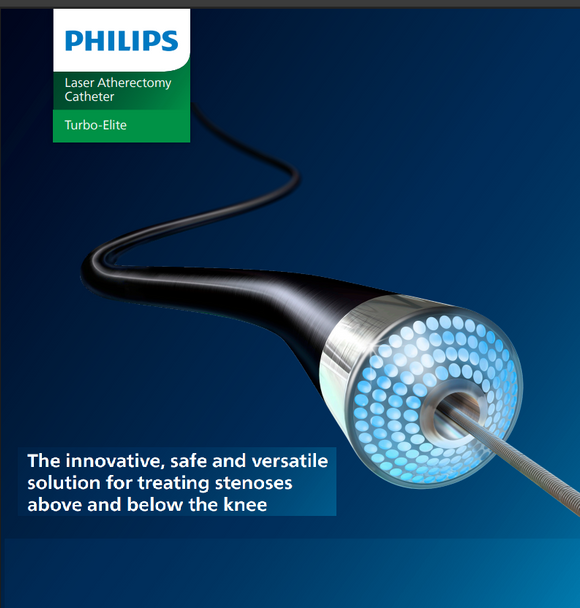 Philips 423-135 Turbo-Elite™ Laser Atherectomy Catheter, 2.3 mm X 125 cm, OTW peripheral over-the-wire catheter, Box of 01