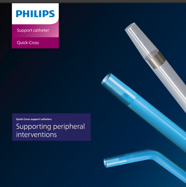 Philips 518-038 Quick-Cross support catheter, Distal tip profile 3.1F / 0.041", Working length 150 cm, Guidewire compatibility 0.035", Box of 05