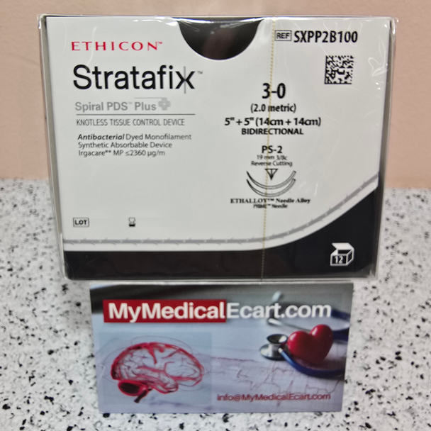 Ethicon SXPP2B100 STRATAFIX™ Spiral PDS Plus Suture, BiDirectional Violet, Box of 12