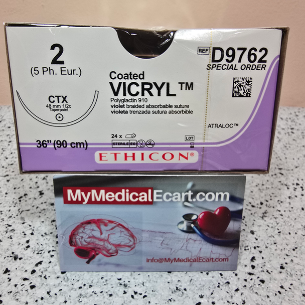 Ethicon D9762 COATED VICRYL® (polyglactin 910) Suture, Taper point
