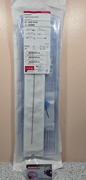 Cook G55802 Universa Loop Drainage Catheter Introductory Set, ULCS-10-30, 10Fr size and 30 cm length, Dilators – 6.0, 8.0, 10.0, and 12.0 Fr, 20 cm long, Introductory Set. Pack of 01
