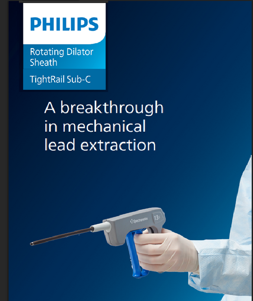 Philips 560-009 TightRail Sub-C Mechanical Rotating Dilator Sheath, 9 Fr X 6.1" / 15.5 cm Size