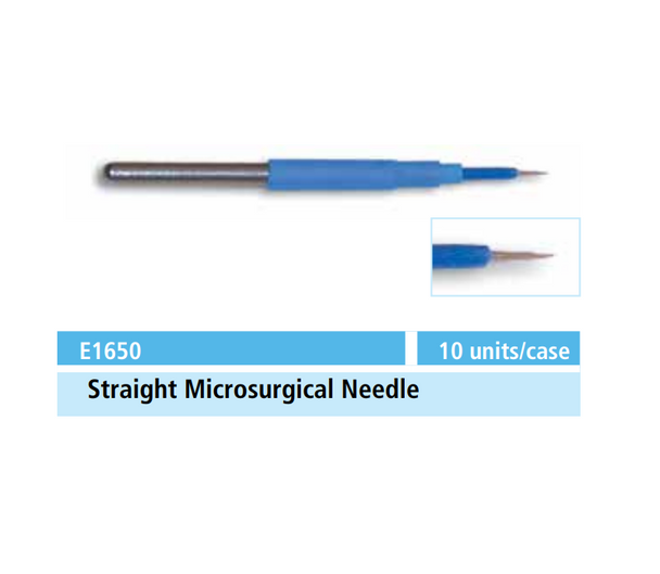 Valleylab E1650 Straight Tungsten Micro-Needle Electrode, 2 cm, Case of 10