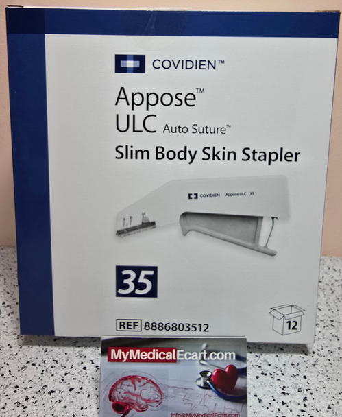 Covidien 8886803512 Appose™  Skin Stapler Reload, 35 Regular Staples, Single Use,  Box of 12