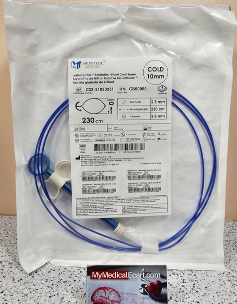 Micro-Tech CS50051 LesionHunter™ Cold Snare, Oval 10 mm wide, Nitinol Wire, 230 cm Working Length, 2.3 mm Outer Diameter, Box of 10 (CS50050) CS2-21023231
